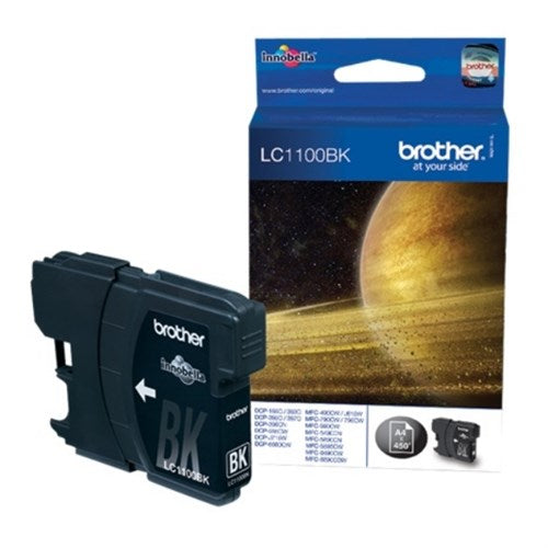 Brother LC-1100BKBPRF Ink cartridge black Blister Radio Frequency, 450 pages for Brother DCP 185 C/MFC 6490 C