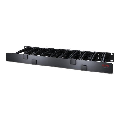 APC NetShelter Cable Management, Horizontal Cable Manager, 1U, Single Side with Cover, Black, 482.6 x 44.45 x 165.1 mm
