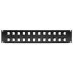 Tripp Lite N062-024-KJ 24-Port 2U Rack-Mount Unshielded Blank Keystone/Multimedia Patch Panel, RJ45 Ethernet, USB, HDMI, Cat5e/6