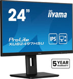 iiyama 24” IPS technology panel with height adjustable stand and 100Hz refresh rate