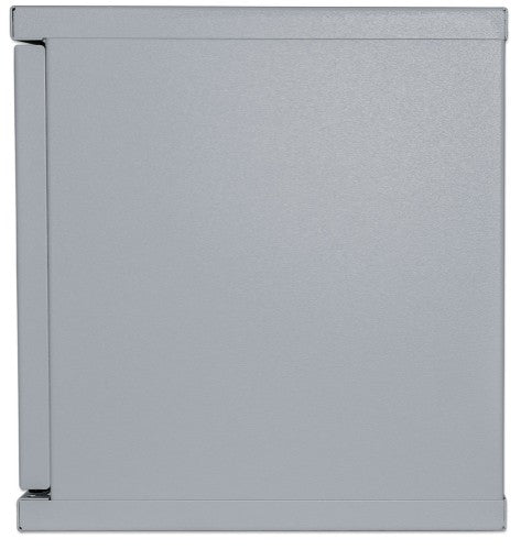 Intellinet 10" Network Cabinet - Wall Mount (Standard), 6U, 300mm Deep, Grey, Assembled, Max 60kg, Suitable also for use on desk or floor, Usable Depth 265mm, Metal & Glass Door, Back Panel, Removeable Sides,Parts for wall install (eg screws/rawl plugs) n