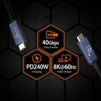 j5create JUC29L08 USB 40Gbps 240W USB Type-C® Cable