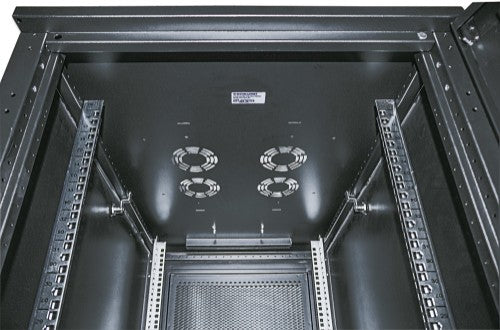 Intellinet 19" Fixed Shelf (adjustable), 1U, 750mm shelf depth, 750 to 950mm adjustable rail depth, Max 20kg, Black, Lifetime warranty