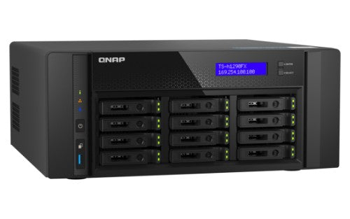 QNAP TS-h1290FX NAS Tower EPYC 7302P 128 GB DDR4 0 TB QuTS hero Black