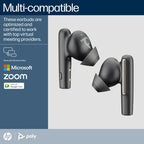 HP Poly Poly Voyager Free 60 UC Black Earbuds +BT700 USB-C Adapter +Basic Charge Case