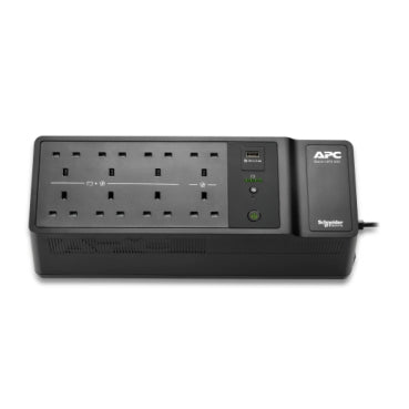 APC Back-UPS, 500VA/300W Floor/Wall Mount, 230V, 8x UNEL outlets, USB Type A Port, User Replaceable Battery
