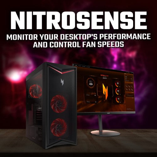 Acer NITRO 70 N70-130 Ryzen 7 RTX4070 SUPER 16GB 1TB Gaming Desktop Computer