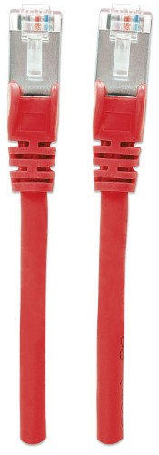Intellinet Network Patch Cable, Cat6, 3m, Red, Copper, S/FTP, LSOH / LSZH, PVC, RJ45, Gold Plated Contacts, Snagless, Booted, Lifetime Warranty