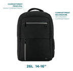 Mobilis 003084 backpack Casual backpack Black Foam, Recycled polyester