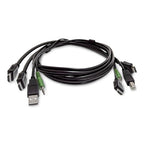 StarTech.com 10ft (3m) Dual-HDMI KVM Cable, USB 2.0, 3.5mm Audio, Universally Compatible Combo Cable for KVM Switches, TAA Compliant