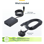 StarTech.com 100W USB-C Laptop Charger with 1.5m Tethered USB-C Cable, Power Adapter Brick for Dell, XPS, HP ProBook, MacBook Pro, Microsoft Surface Pro