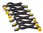 APC Power Cord Kit (6 ea), Locking, C13 to C14 (90 Degree), 1.2m, North America