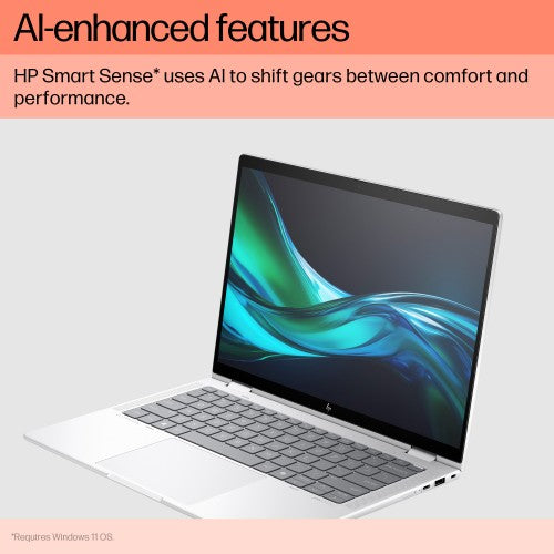 HP Elite x360 1040 G11 Intel Core Ultra 7 155H Hybrid (2-in-1) 35.6 cm (14") Touchscreen 2.8K 32 GB LPDDR5x-SDRAM 1 TB SSD Wi-Fi 7 (802.11be) Windows 11 Pro AI PC Silver