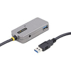 StarTech.com USB Extender Hub, 10m USB 3.0 Extension Cable with 4-Port USB-A Hub, Active/Bus Powered USB Repeater Cable, Optional 20W Power Supply Included, ESD Protection - TAA