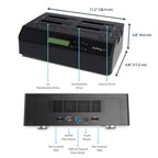 StarTech.com 4-Bay Hard Drive Duplicator and Eraser, Standalone 1:3 SATA HDD/SSD Cloner/Copier, USB 3.0 / eSATA to SATA Docking Station, Hard Drive Duplicator and Sanitizer Dock, Toolless / Top-Loading Design