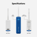 Targus HyperJuice Flex 10K 30W 5000 mAh White, Blue