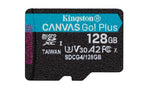 Kingston Technology 128GB microSDXC Canvas Go Plus Gen4 200MB/s A2 U3 V30 Card + Adapter