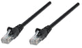 Intellinet Network Patch Cable, Cat5e, 1.5m, Black, CCA, U/UTP, PVC, RJ45, Gold Plated Contacts, Snagless, Booted, Lifetime Warranty