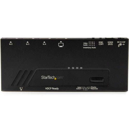 StarTech.com 4-Port HDMI Automatic Video Switch - 4K with Fast Switching - TAA