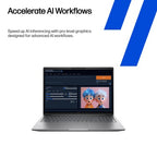 HP Zbook X G1i 16 inch Mobile Workstation PC Wolf Pro Security Edition - Data Science Intel Core Ultra 7 225H 40.6 cm (16") 2.5K 32 GB DDR5-SDRAM 1 TB SSD NVIDIA RTX PRO 500 Blackwell Wi-Fi 7 (802.11be) Windows 11 Pro AI Workstation, AI PC Silver