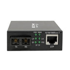 Tripp Lite N785-INT-PSCMM2 Gigabit Multimode Fiber to Ethernet Media Converter, POE+, International Power Cables, 10/100/1000 SC, 1310 nm, 2 km (1.2 mi.)
