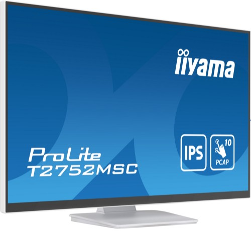iiyama ProLite 27” Optical Bonded PCAP 10pt touchscreen monitor with IPS panel technology, edge-to-edge glass design and anti-fingerprint coating