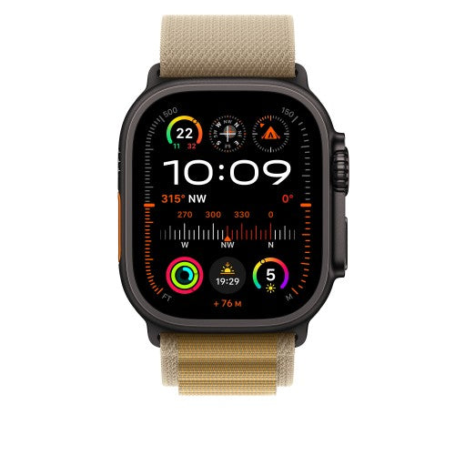 Apple 49mm Tan Alpine Loop - Medium - Black Titanium Finish