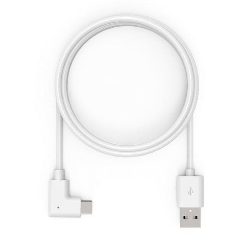 Compulocks 6ft 2.0 USB-A to 90-Degree USB-C Charging Cable Right Angle White