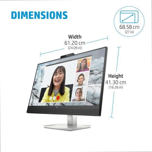 HP E-Series E27m G4 QHD USB-C Conferencing Monitor