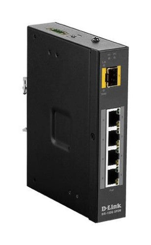 D-Link 5-Port Unmanaged Switch with 4 x 10/100/1000BaseT(X) ports (4 PoE) & 1 x 100/1000BaseSFP