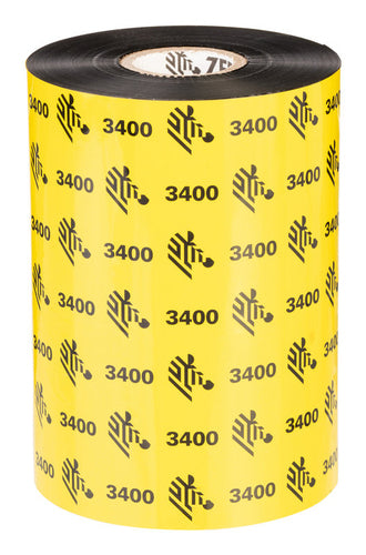 Zebra 03400BK08945 Thermal-transfer ribbon 89mm x 450m Pack=6 for Zebra ZipShip 3400