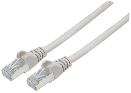 Intellinet Network Patch Cable, Cat6A, 30m, Grey, Copper, S/FTP, LSOH / LSZH, PVC, RJ45, Gold Plated Contacts, Snagless, Booted, Lifetime Warranty