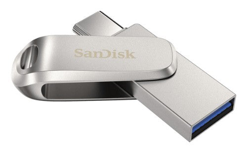 SanDisk Ultra Dual Drive Luxe USB flash drive 2 TB USB Type-A / USB Type-C 3.2 Gen 1 (3.1 Gen 1) Silver
