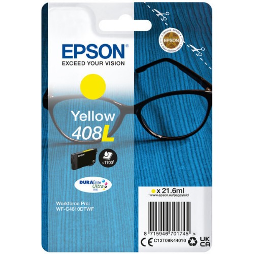 Epson C13T09K44010/408L Ink cartridge yellow high-capacity, 1.7K pages 21.6ml for Epson WF-C 4810