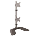 StarTech.com Vertical Dual Monitor Stand, Ergonomic Desktop Stacked Two Monitors, Free Standing Universal Monitor Mount, Height Adjustable - For up to two 27" or 34" Ultrawide (22lb/8kg) VESA Mount Displays