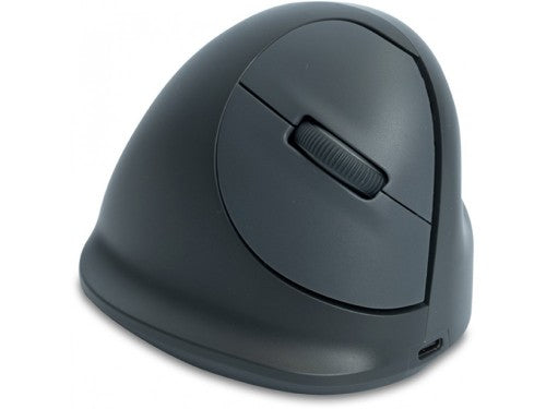 R-Go Tools Vertical mouse R-Go HE Basic, ergonomic mouse, medium (hand size ≥ 185 mm), right-handed, Bluetooth, grey