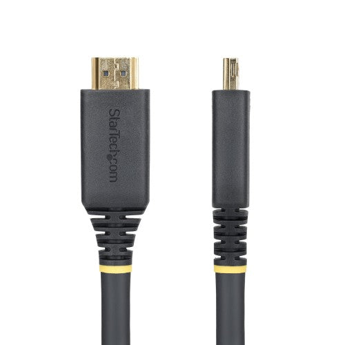 StarTech.com 10m (33ft) Active High Speed HDMI Cable with Gripping Connectors, 4K 60Hz/1440p 144Hz, HDR10/HDCP 2.2/ARC, 18Gbps, UHD HDMI Cord for TV/Monitor/Display, TPE Jacket