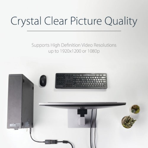 StarTech.com DisplayPort to VGA Adapter - Active DP to VGA Converter - 1080p Video - DisplayPort Certified - DP/DP++ Source to VGA Monitor Cable Adapter Dongle - Latching DP Connector