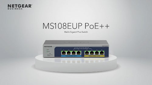 NETGEAR 8-port Ultra60 PoE++ Multi-Gigabit (2.5G) Ethernet Plus Switch Managed L2/L3 2.5G Ethernet (100/1000/2500) Power over Ethernet (PoE) Grey