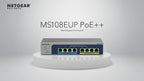 NETGEAR 8-port Ultra60 PoE++ Multi-Gigabit (2.5G) Ethernet Plus Switch Managed L2/L3 2.5G Ethernet (100/1000/2500) Power over Ethernet (PoE) Grey