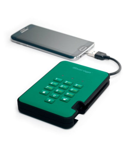 iStorage diskAshur² SSD 256GB Green | Secure Portable Solid State Drive |AES-XTS 256-bit Hardware Encryption | PIN protected | OS & Platform Independent | TAA Compliant |Brute force hack defence | Dust/Water Resistant