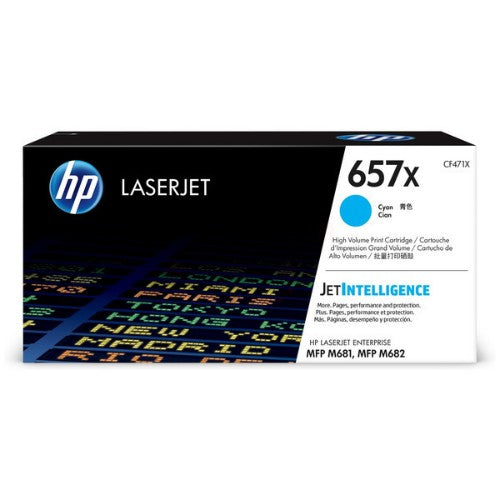 HP CF471X/657X Toner cartridge cyan, 23K pages ISO/IEC 19798 for HP LaserJet M 681