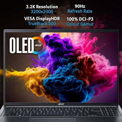 Acer Swift Go 16 SFG16-72-53TL Intel Core Ultra 5 125H Laptop 40.6 cm (16") 3.2K 16 GB LPDDR5-SDRAM 1 TB SSD Wi-Fi 6E (802.11ax) Windows 11 Home Grey