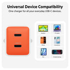 Targus HyperJuice Flex 45W GaN Laptop, Smartphone, Headset, Portable gaming console White, Orange AC Indoor