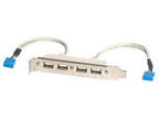 StarTech.com 4 Port USB A Female Slot Plate Adapter