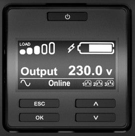 APC Smart-UPS On-Line, 3kVA, Rackmount 2U, 208V/230V, 6x C13+2x C19 IEC outlets, SmartSlot, Extended runtime, W/ rail kit