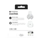 mophie essentials 20W USB-C PD wall adapter Universal White AC Fast charging Indoor
