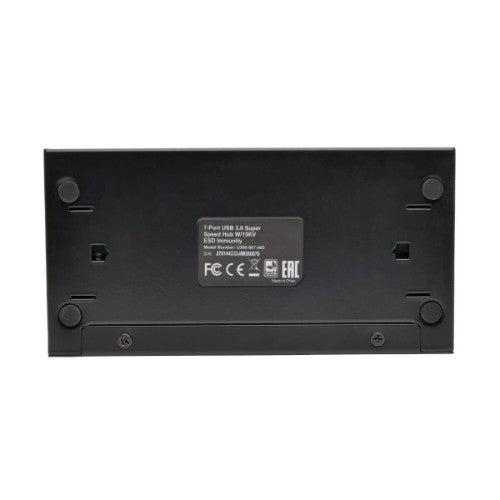 Tripp Lite U360-007-IND 7-Port Industrial-Grade USB 3.x (5Gbps) Hub - 20 kV ESD Immunity, Metal Housing, Mountable