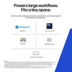 HP DQ6F3ET PC/workstation Intel Core Ultra 7 265 32 GB DDR5-SDRAM 1 TB SSD Windows 11 Pro Mini PC AI Workstation, AI PC Black
