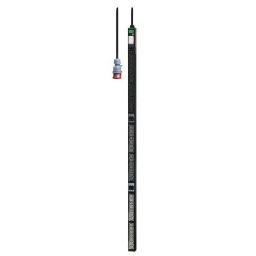 APC Easy Rack PDU, Basic, Vertical, 3 Phase, 22kW, 400V, 32A, 30 x C13 and 12 x C19 outlets, IEC60309 (32A 400VAC 3P+N+PE)